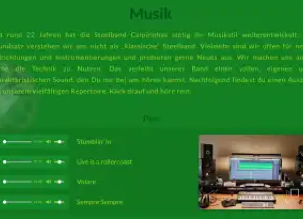 Musikseite Steelband Caipirinhas